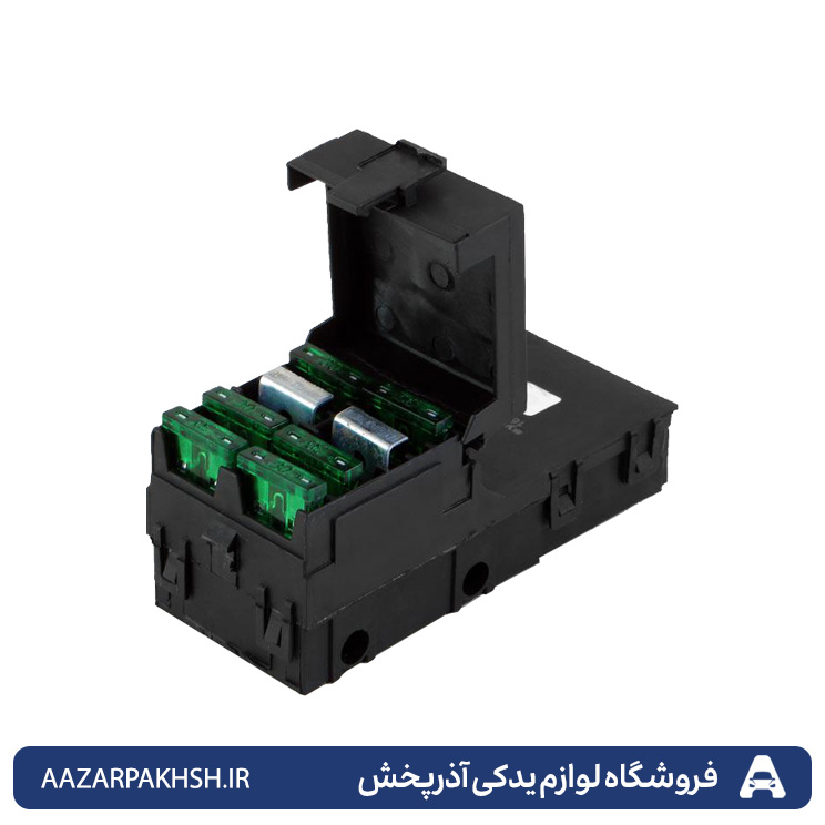 جعبه فیوز زیر باطری بزرگ (6 فیوز) پژو 405 و پارس و سمند GISP